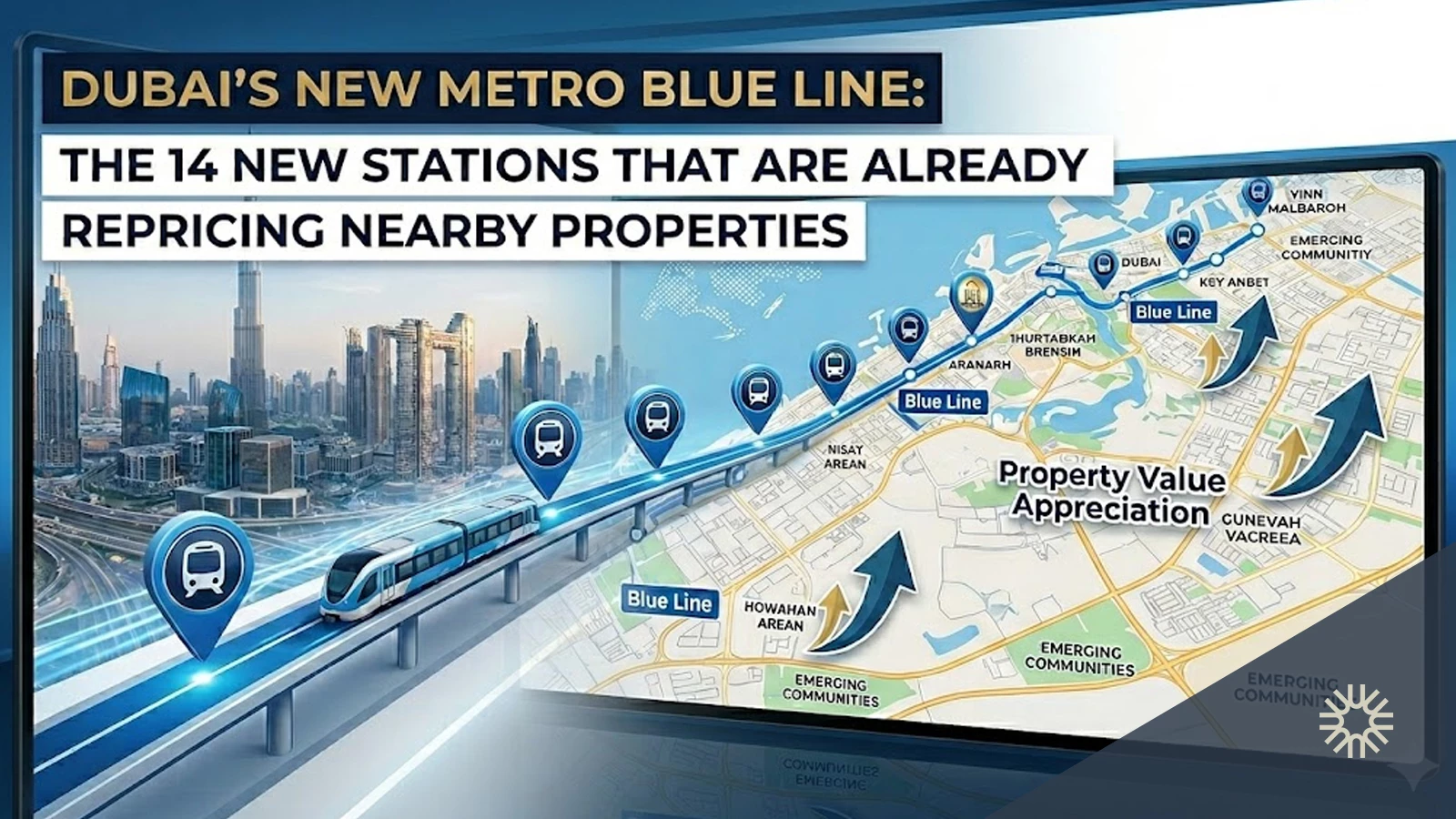 Dubai's New Metro Blue Line: The 14 New Stations That Are Already Repricing Nearby Properties